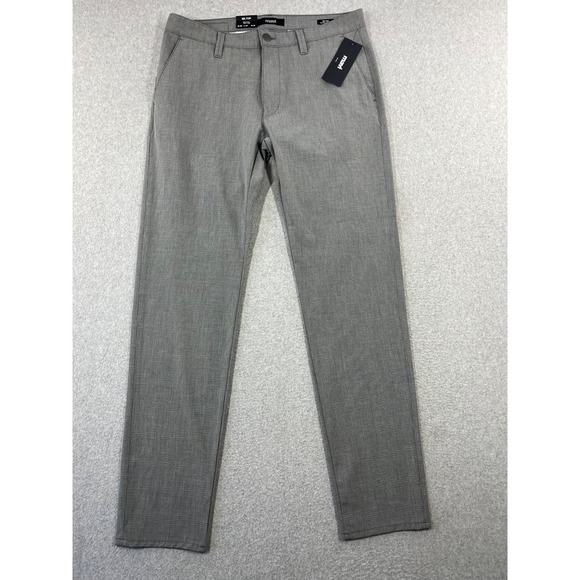 Mavi Other - Mavi Milton Pants Mens 35x34 Grey Checked Mid Rise Slim Fit Straight  Stretch